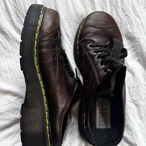 Vintage Dr. Martens Brown Leather Slip On's